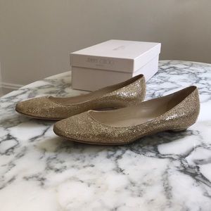 Jimmy Choo Gold Glitter Shoe